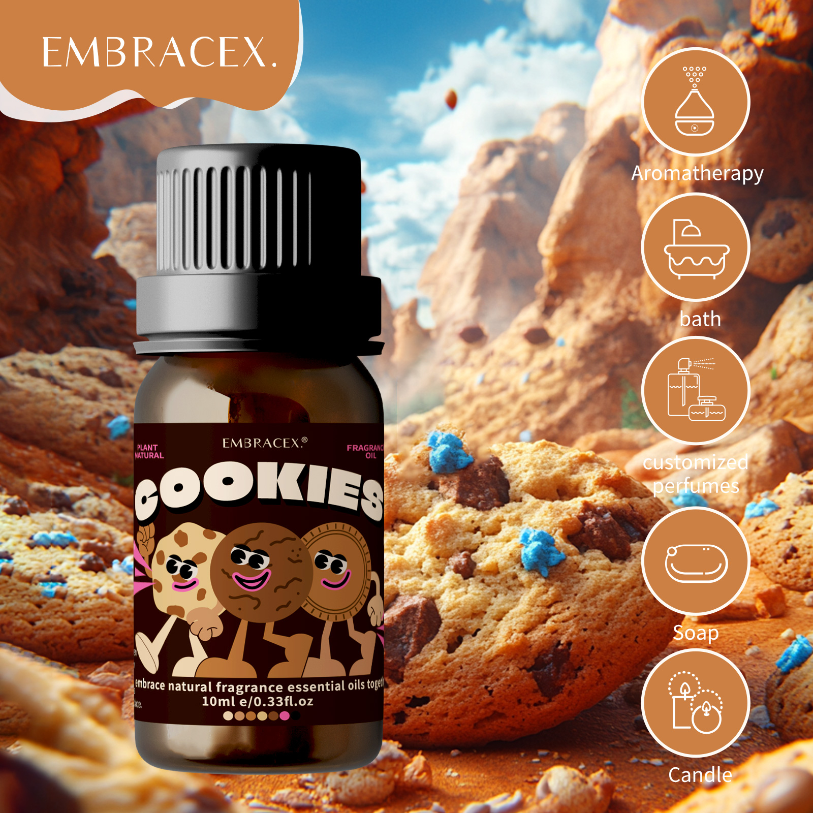 Fragrance Oil 10Ml - 10ml Cookies Perfume Cookies Fragrance Essential
