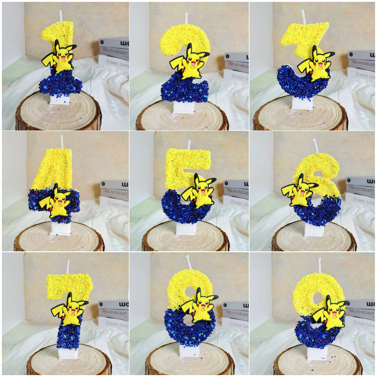 Candle Surprise - Pikachu Pokémon Candles Theme 0-9 Number