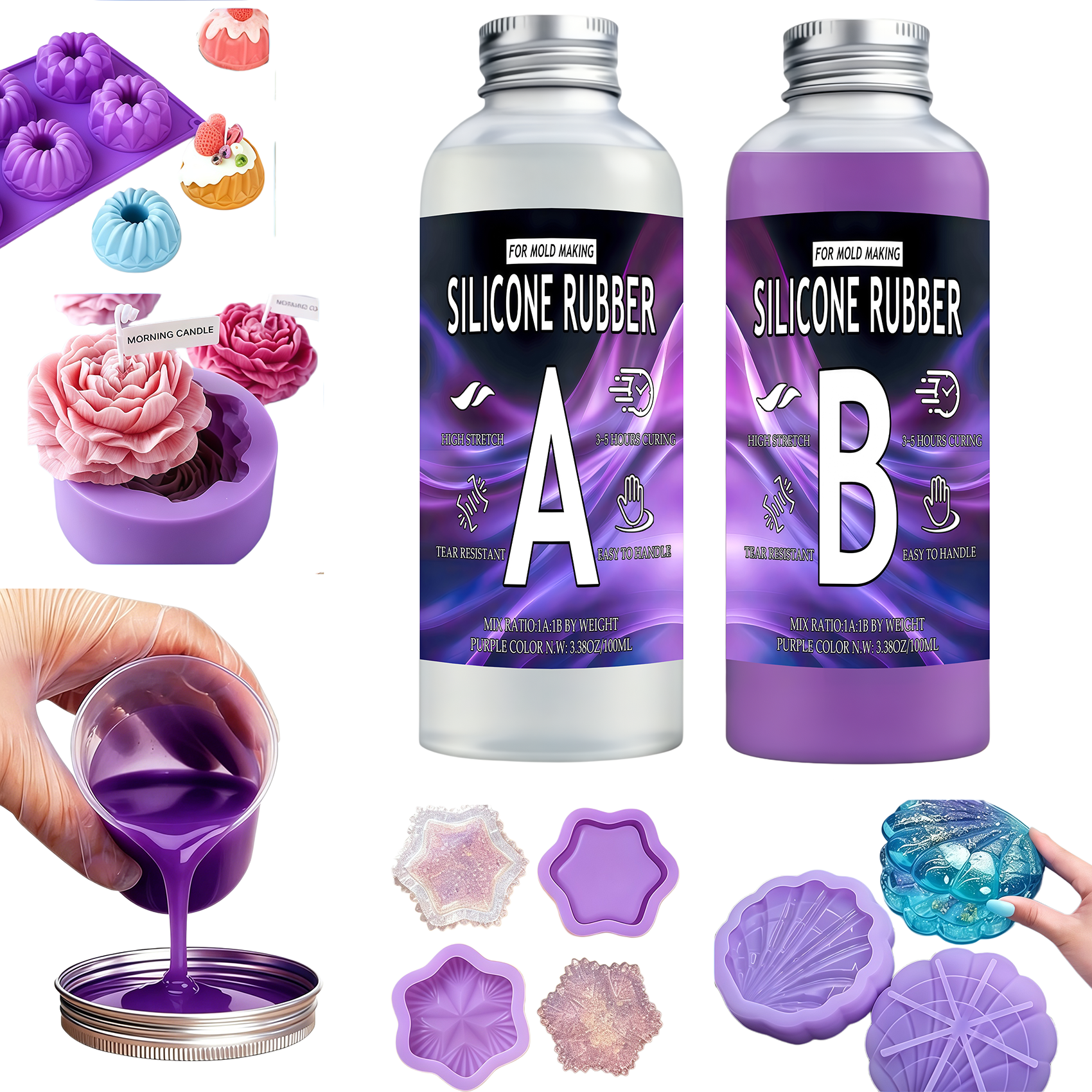 Platinum-cured liquid silicone - Candle Surprise avaliação e preço