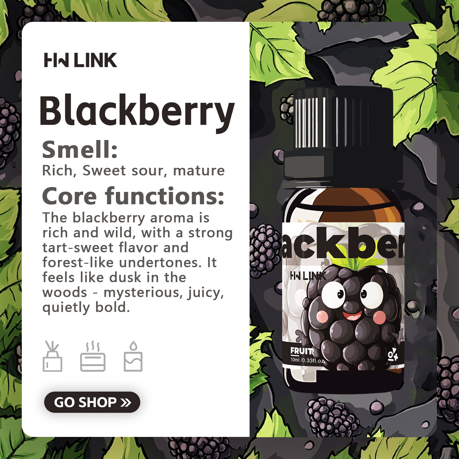 Blackberry Essential Oil Black - Fragrance Oil 10Ml avaliação e preço