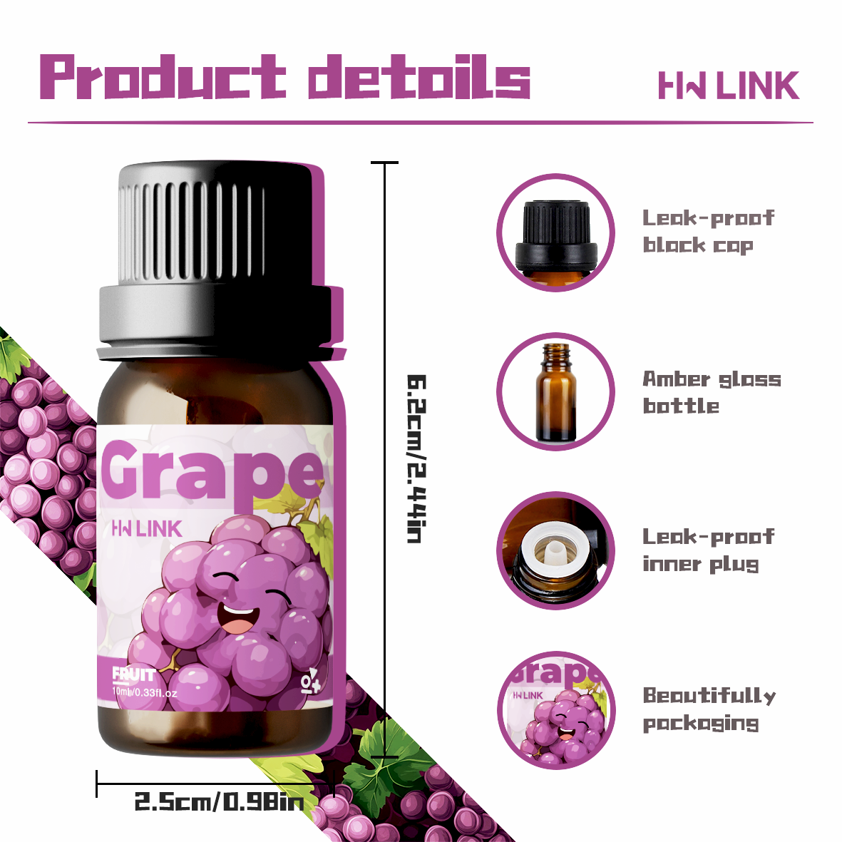 Grape Essential Oil 10ml Perfu - Fragrance Oil 10Ml avaliação e preço