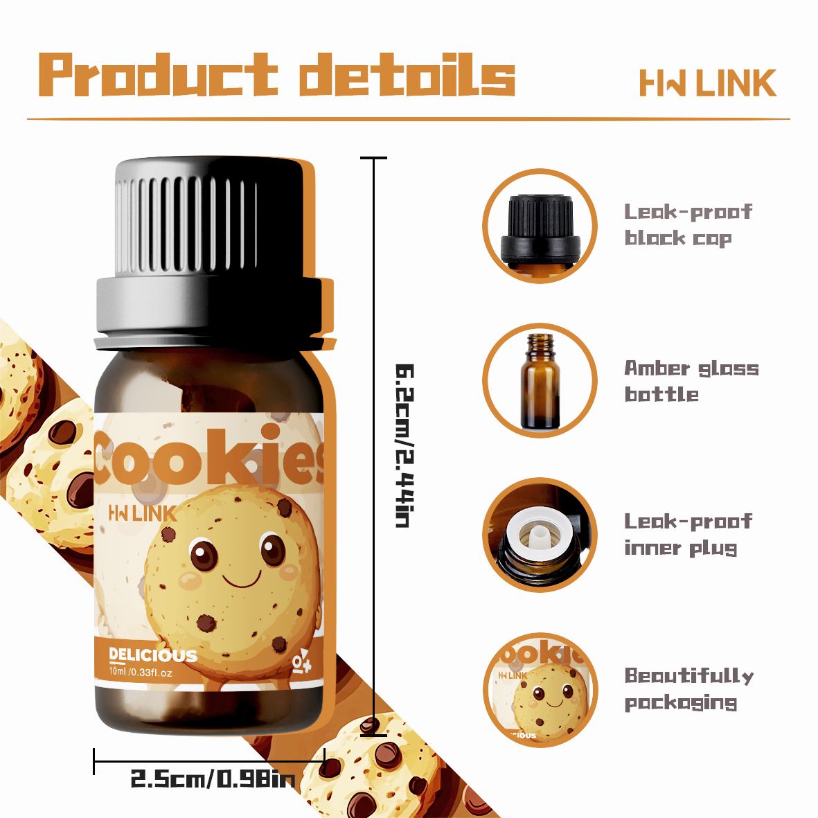 10ml Cookies Essential Oils Pe - Fragrance Oil 10Ml avaliação e preço