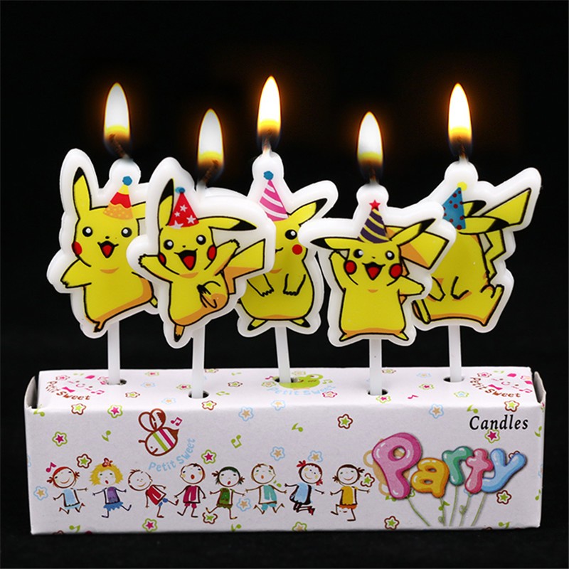 5pcs/lot Pokemon Birthday Cake - Candle Surprise avaliação e preço