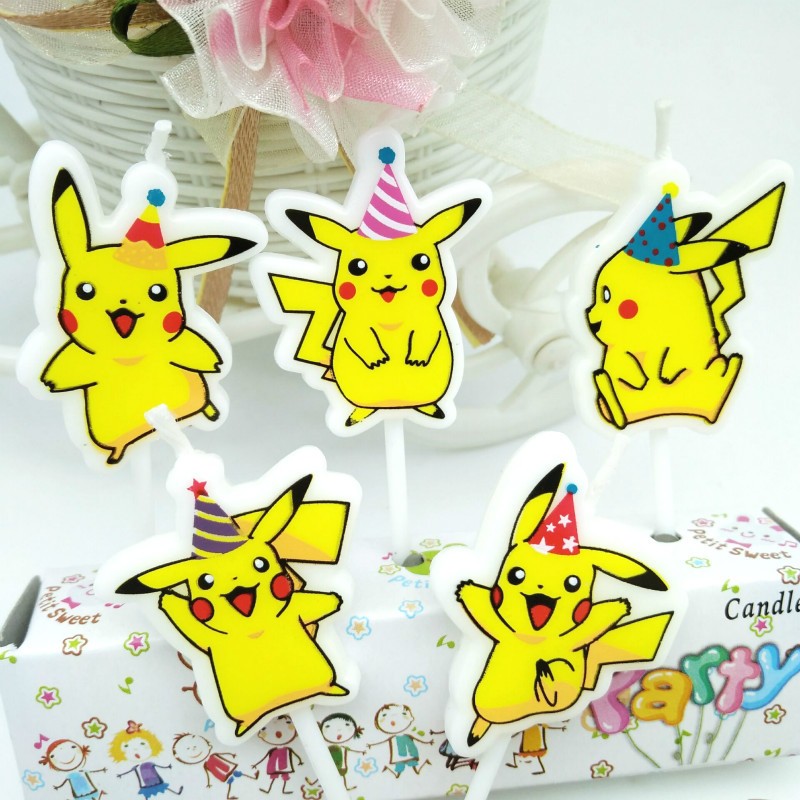 5pcs/lot Pokemon Birthday Cake - Candle Surprise avaliação e preço
