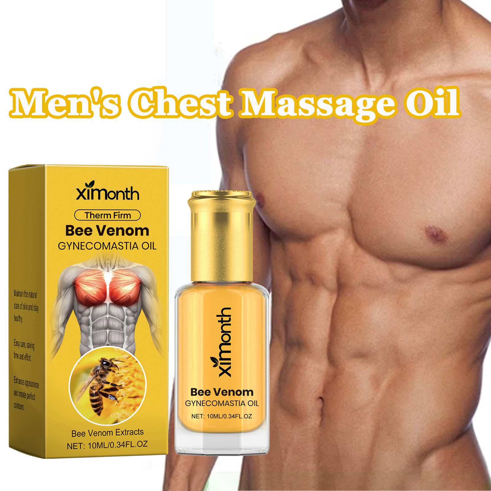 Bee Venom Men's Chest Massage  - Fragrance Oil 10Ml avaliação e preço